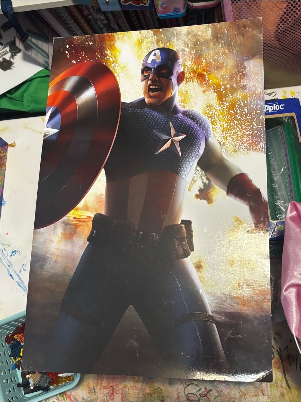 Captain America 17 x 11 fan art poster